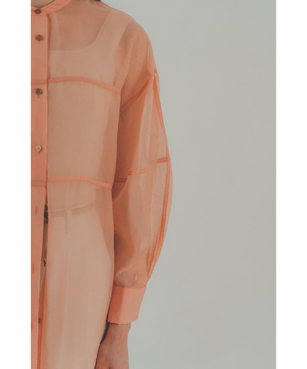 シャツ/ブラウス(長袖/七分) CLANE - switch design long sheer shirt/CLANE CLANE - switch design long sheer shirt/CLANEの通販 by あや's