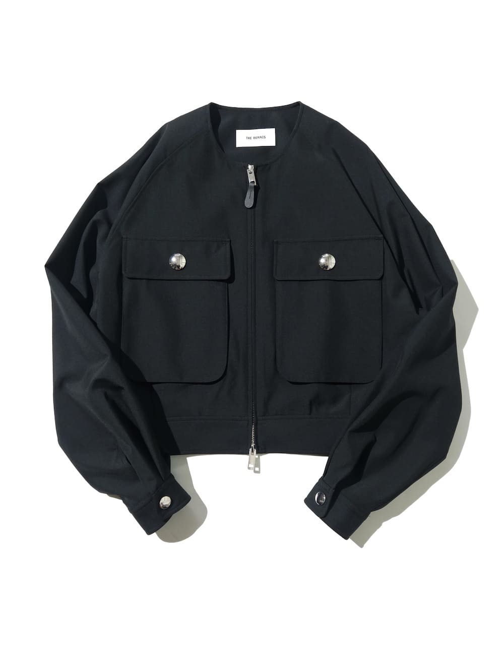 the reracs Edition カラーレスブルゾン(ネイビー) THE RERACS(ザリラクス) RERACS COLLARLESS ZIPUP BLOUSON