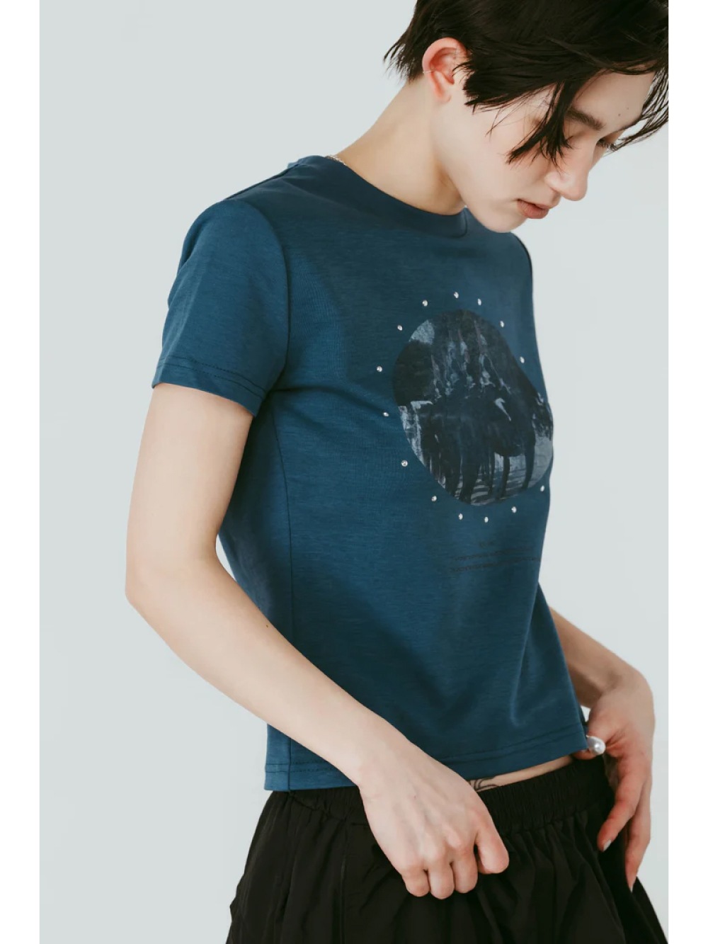 Knuth Marf(クヌースマーフ) studded compact tee