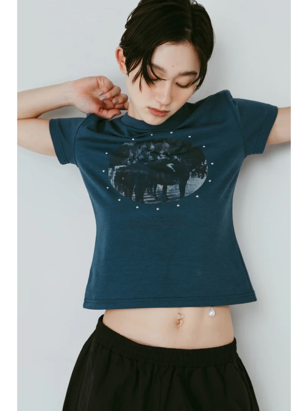 Knuth Marf(クヌースマーフ) studded compact tee