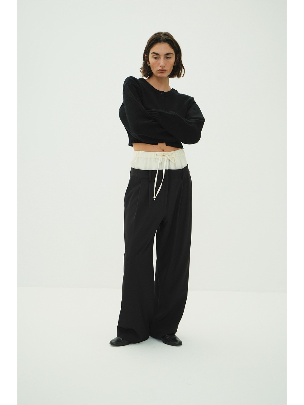 CLANE(クラネ) W WAIST WIDE SLACKS