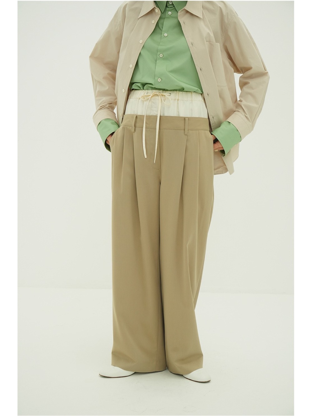 CLANE(クラネ) W WAIST WIDE SLACKS
