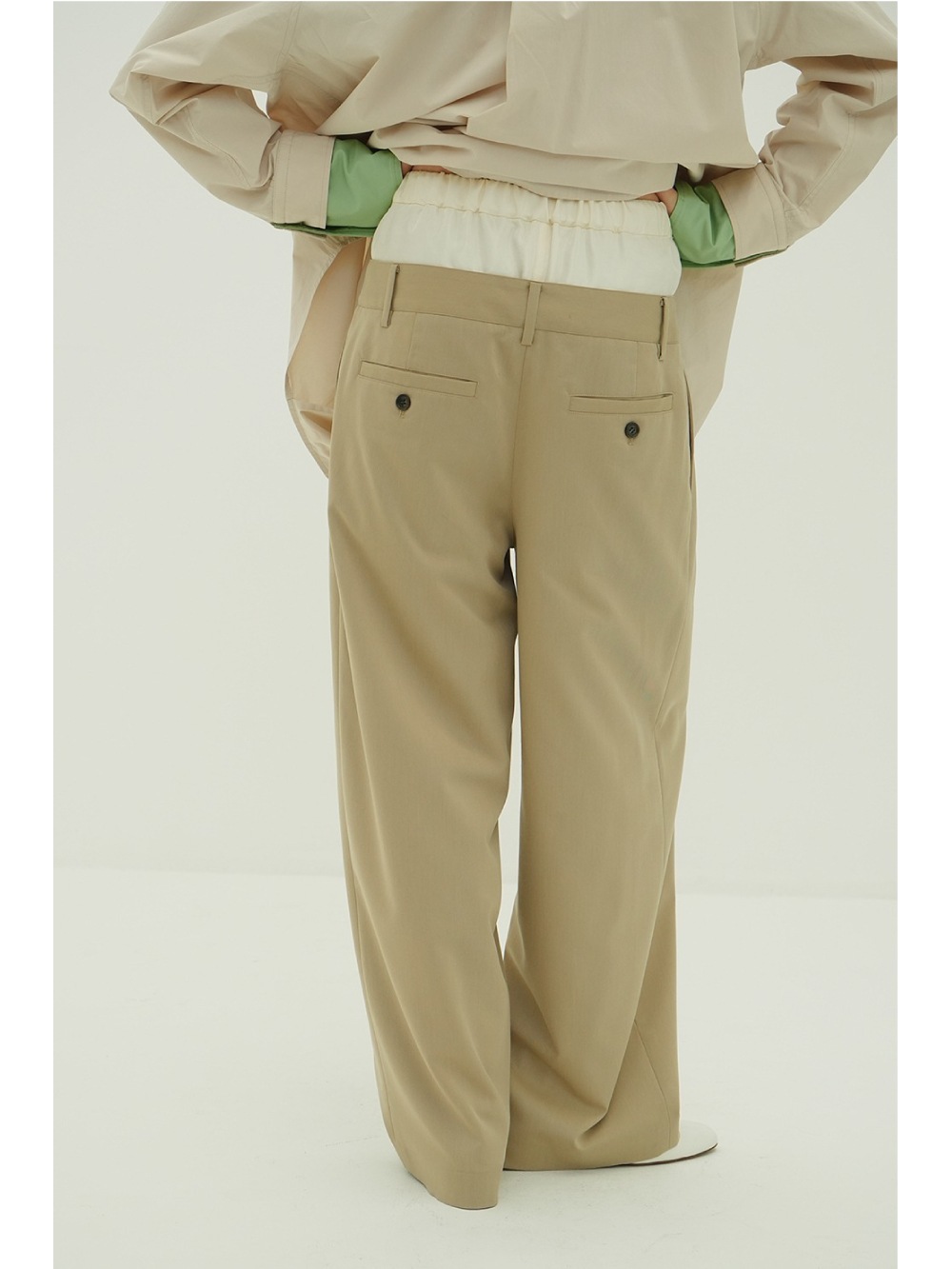 CLANE(クラネ) W WAIST WIDE SLACKS