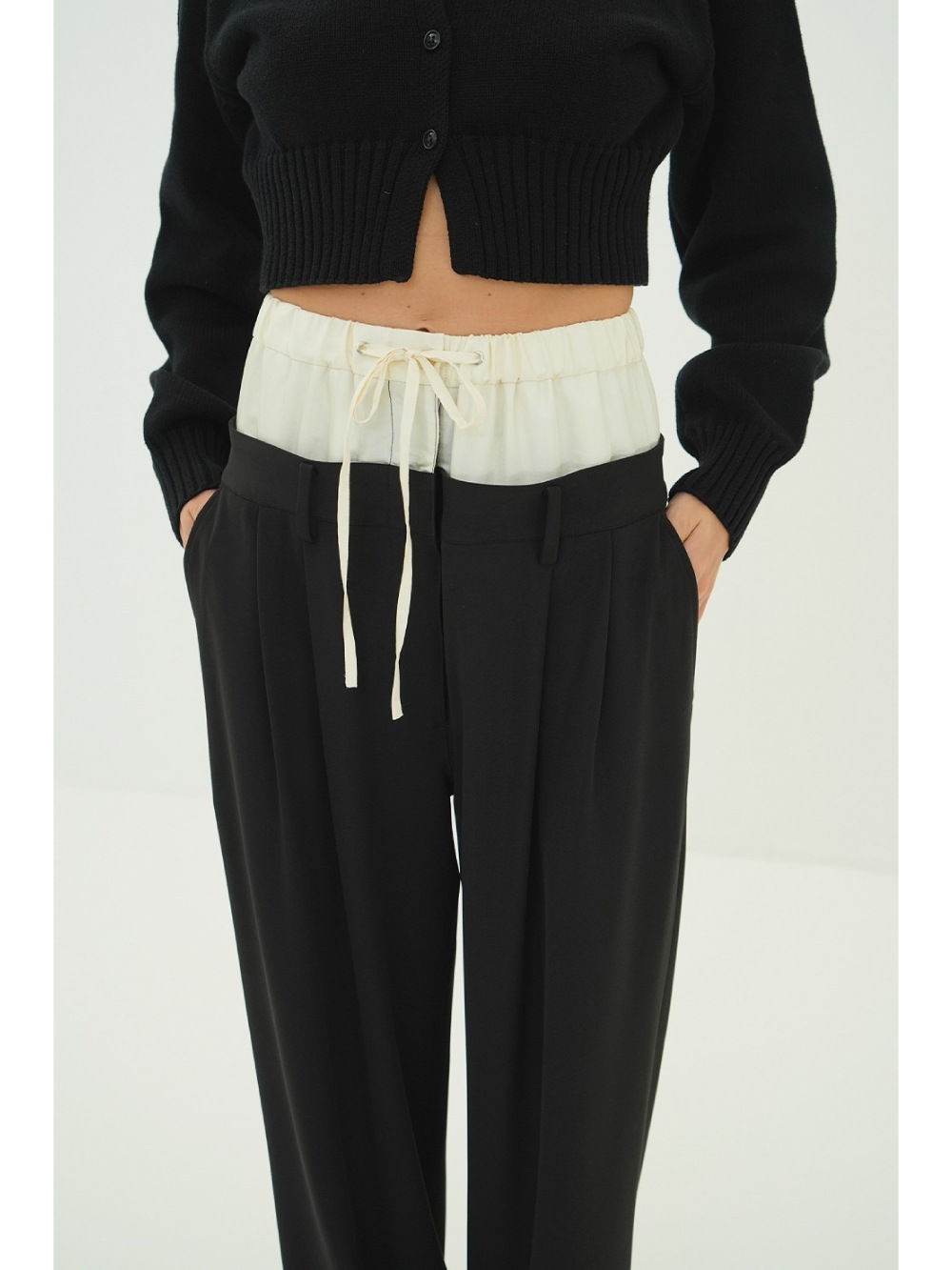 CLANE(クラネ) W WAIST WIDE SLACKS