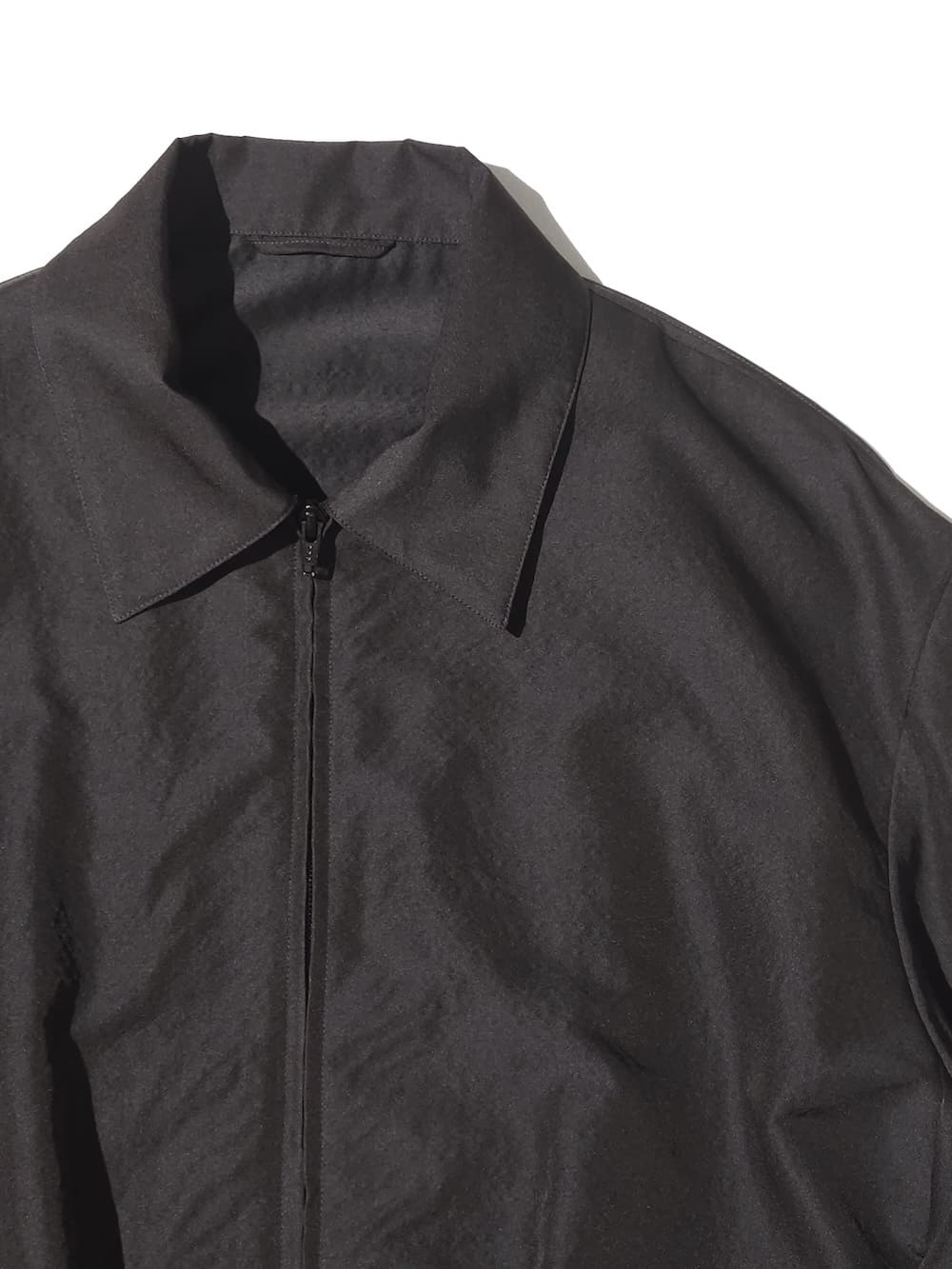 ssstein(シュタイン) WOOL SILK COLLARED ZIP JACKET