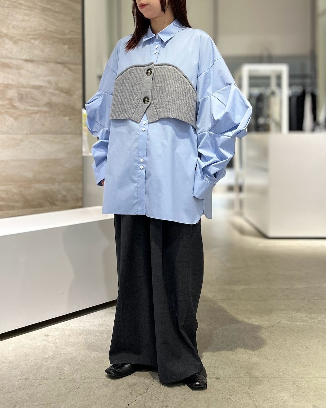 極美品 ENFOLD エンフォルド アートプリント ハイネック カットソー 38 ENFOLD(エンフォルド) KNIT-DOCKING SHIRT - COLDBECK ONLINE（コール