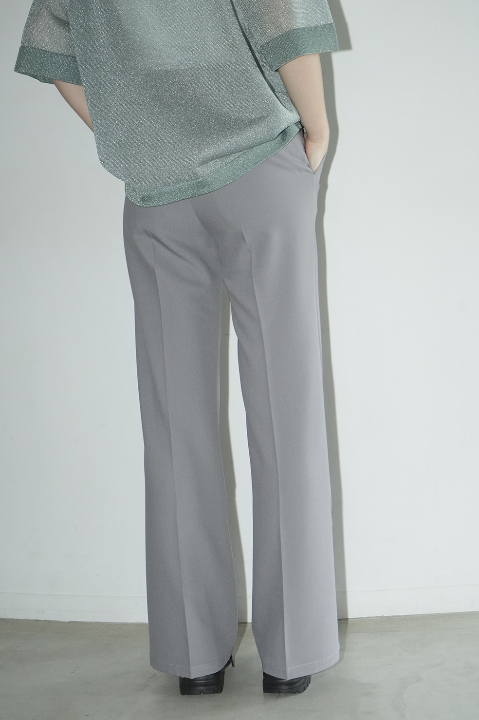 【SALE】CLANE(クラネ) CENTER PRESS BELL BOTTOM PANTS