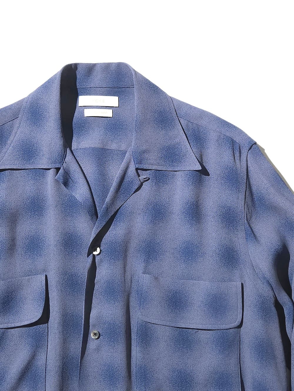 トップス YOKE OMBRE PLAID OPEN COLLAR SHIRT YOKE BLURRED OMBRE PLAID OPEN COLLAR SHIRT [IVORY] - Fresh