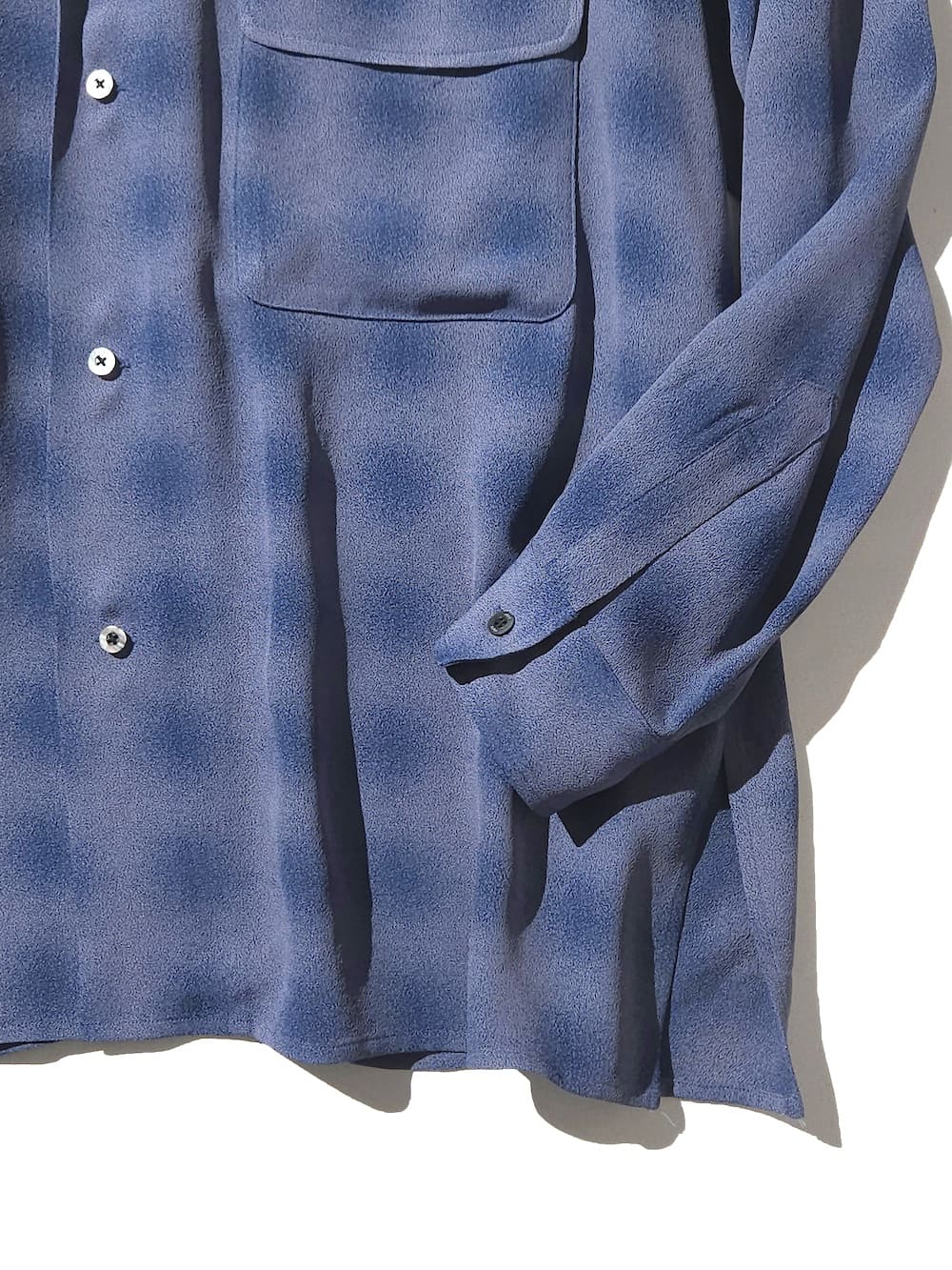 YOKE(ヨーク) BLURRED OMBRE PLAID OPEN COLLAR SHIRT - COLDBECK