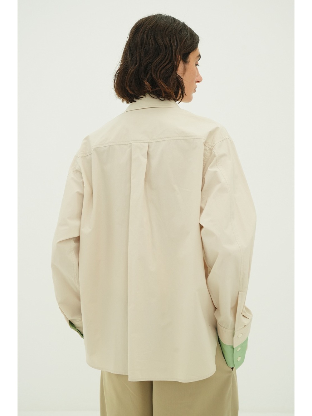 CLANE(クラネ) TWO TONE LAYERED SHIRTS