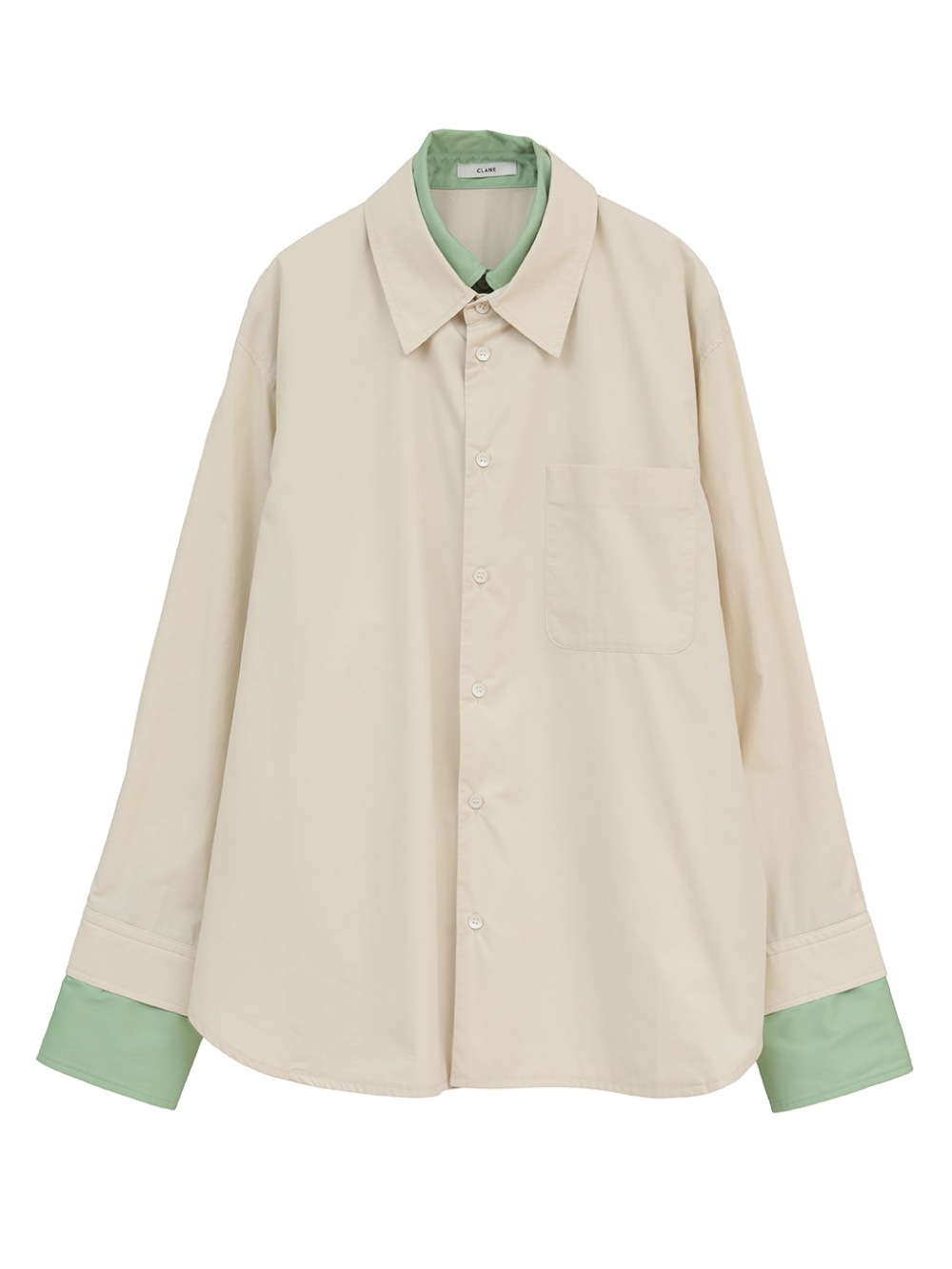 CLANE(クラネ) TWO TONE LAYERED SHIRTS
