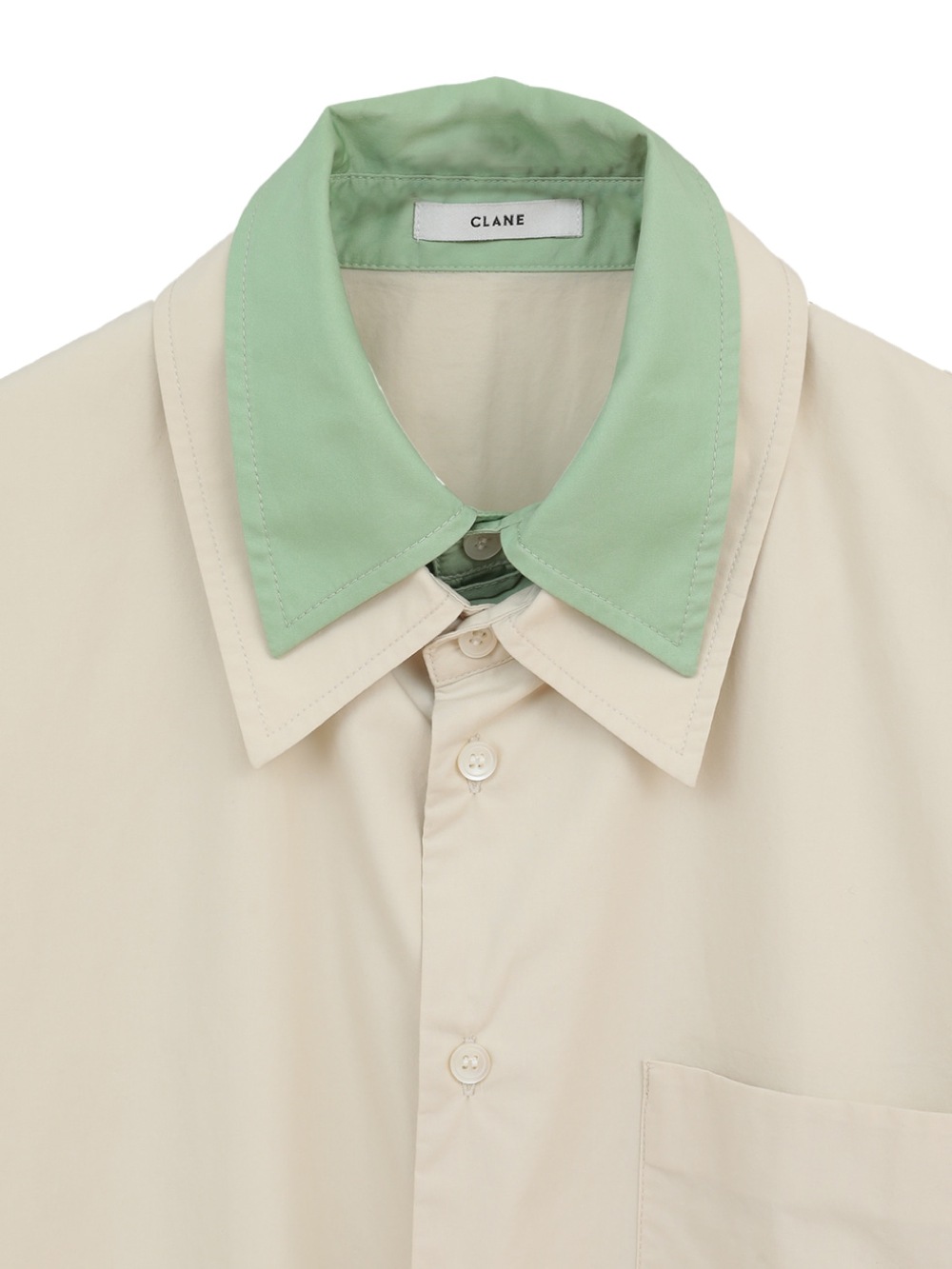CLANE(クラネ) TWO TONE LAYERED SHIRTS