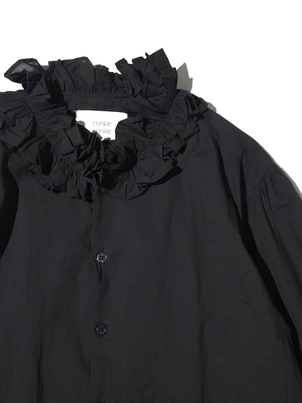 crinkle crinkle crinkle(クリンクルクリンクルクリンクル) cotton frill coller shirts