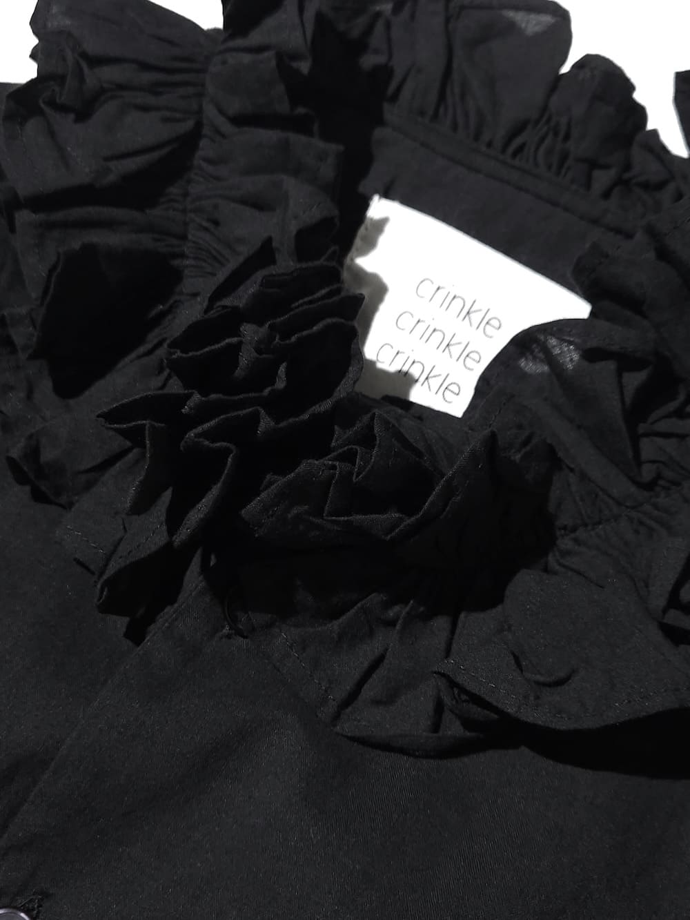 crinkle crinkle crinkle(クリンクルクリンクルクリンクル) cotton frill coller shirts