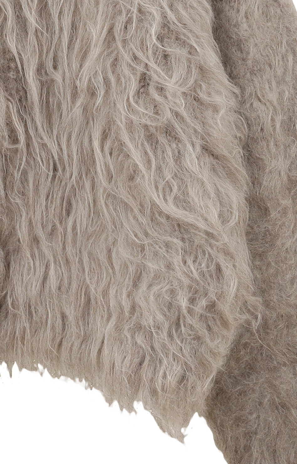 CLANE() SHAGGY SHORT KNIT CARDIGAN