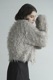 CLANE() SHAGGY SHORT KNIT CARDIGAN