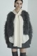 CLANE() SHAGGY SHORT KNIT CARDIGAN