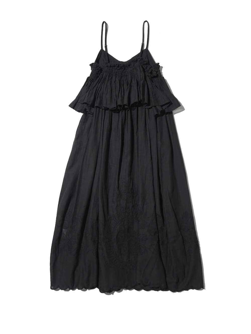 crinkle crinkle crinkle(クリンクルクリンクルクリンクル) embroidery scallop cami dress