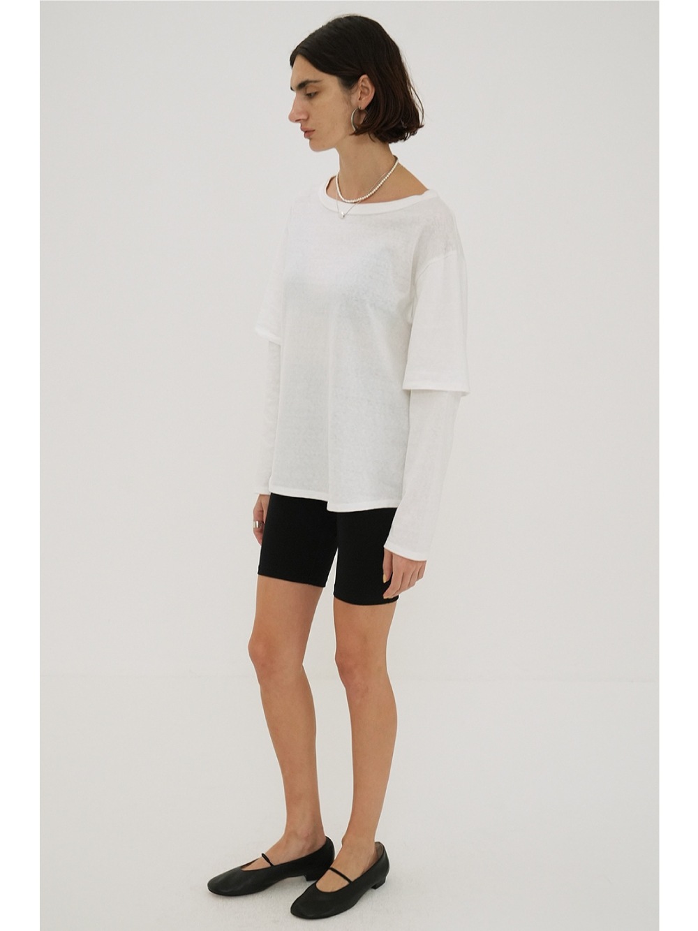 トップス CLANE TEE LAYERED LONGSLEEVE TOPS クラネ CLANE TEE LAYERED LONGSLEEVE （BEIGE） - ファッション