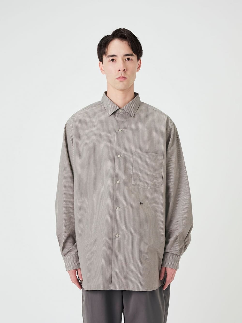 nanamica(ナナミカ) Regular Collar Striped Wind Shirt