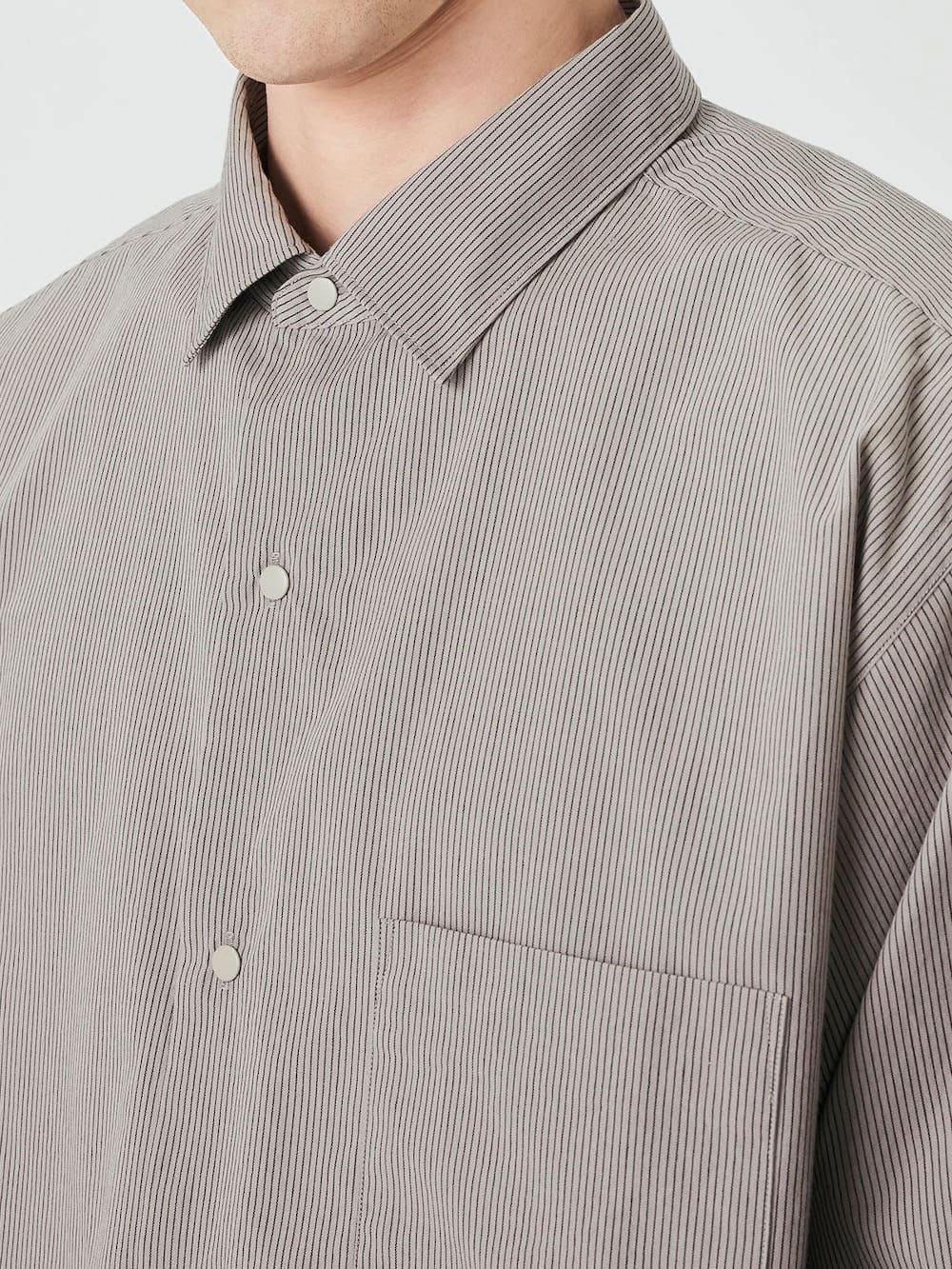 nanamica(ナナミカ) Regular Collar Striped Wind Shirt