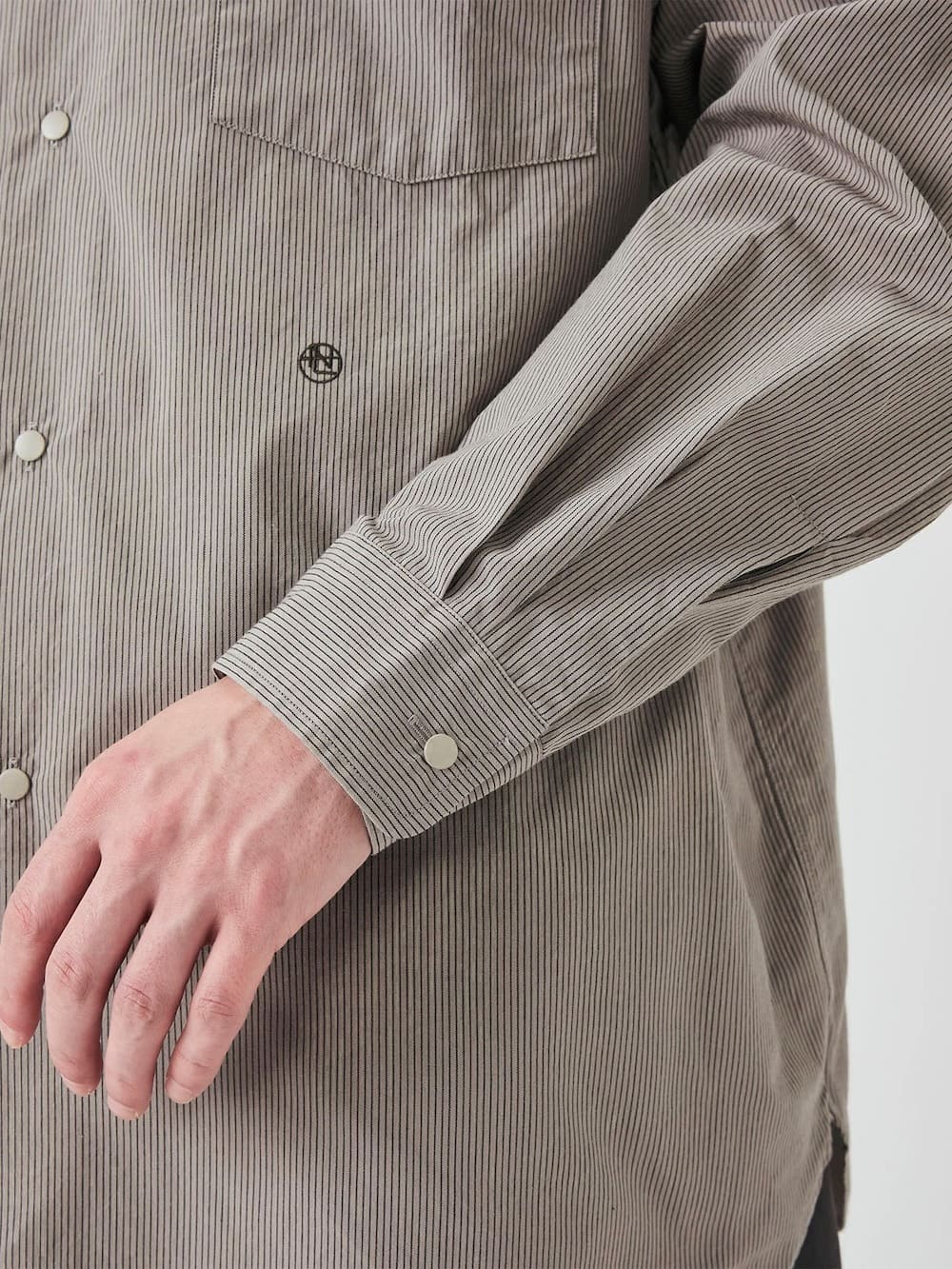 nanamica(ナナミカ) Regular Collar Striped Wind Shirt