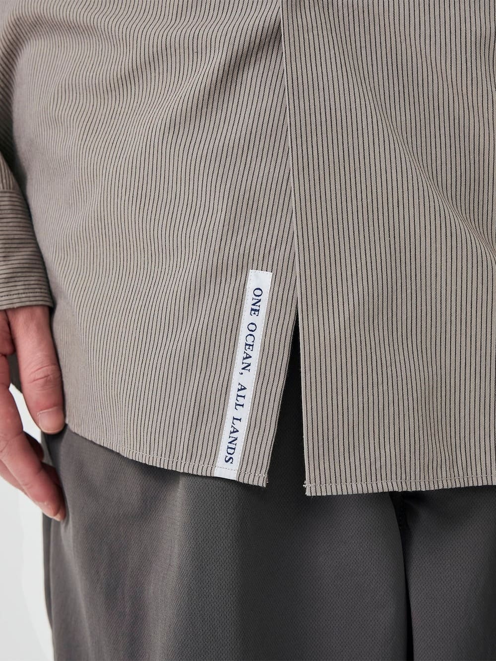 nanamica(ナナミカ) Regular Collar Striped Wind Shirt