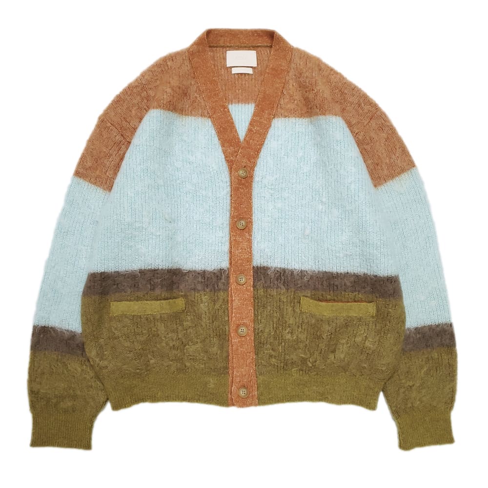 YOKE(衼) MOHAIR BORDER CARDIGAN