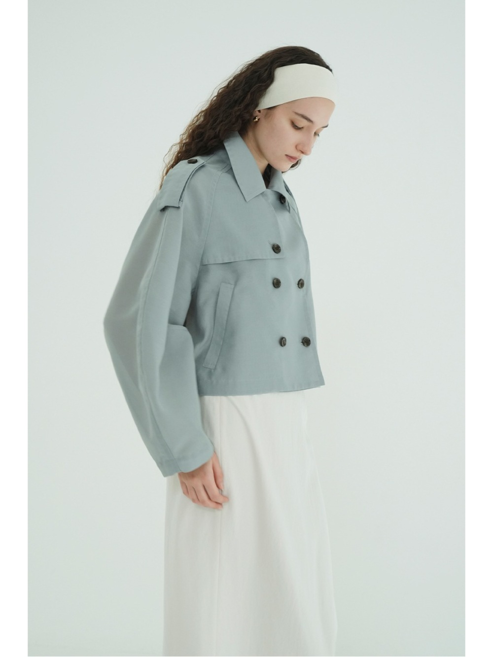 CLANE(クラネ) SHEER SHORT TRENCH JACKET