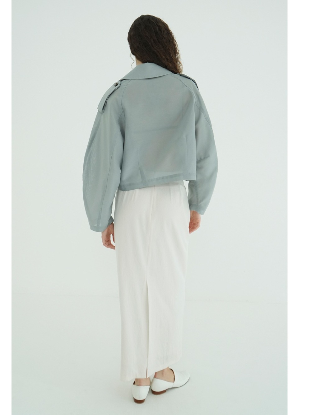 CLANE(クラネ) SHEER SHORT TRENCH JACKET