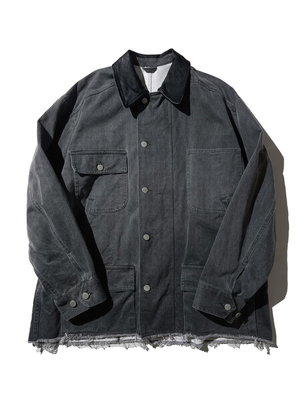YOKE ヨーク Cotton Cut Off Coverall Jacket Namu Shop - Yoke Cotton Cut-Off Coverall Jacket - Dusty Pink