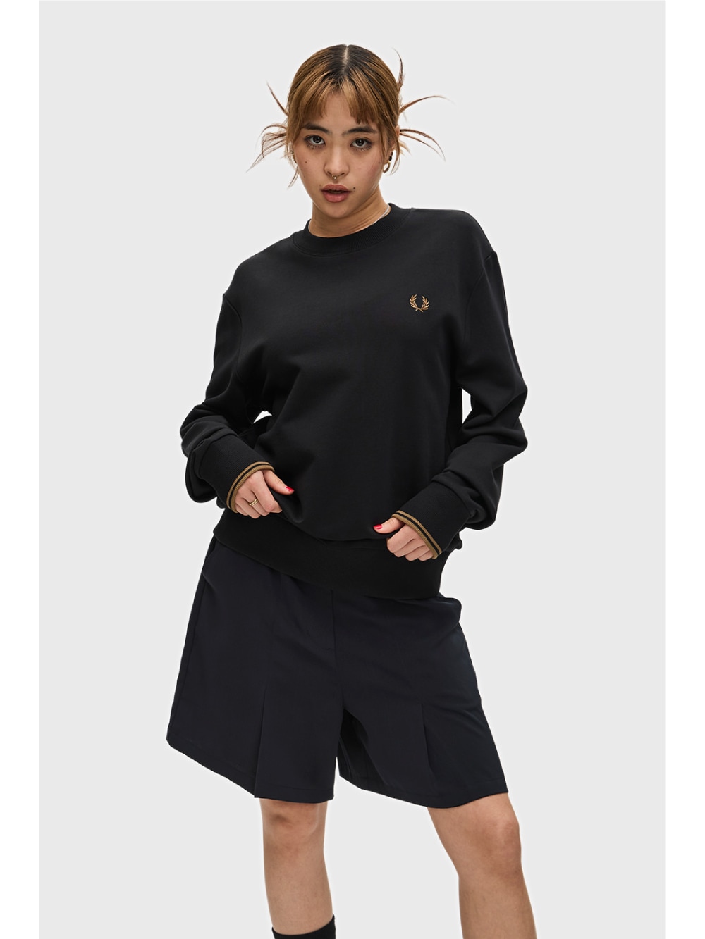 Fred Perry フレッドペリーまとめ売り Stripe Tape Half Zip Sweatshirt(S 90A：BLACK / CHAMPAGNE): | FRED