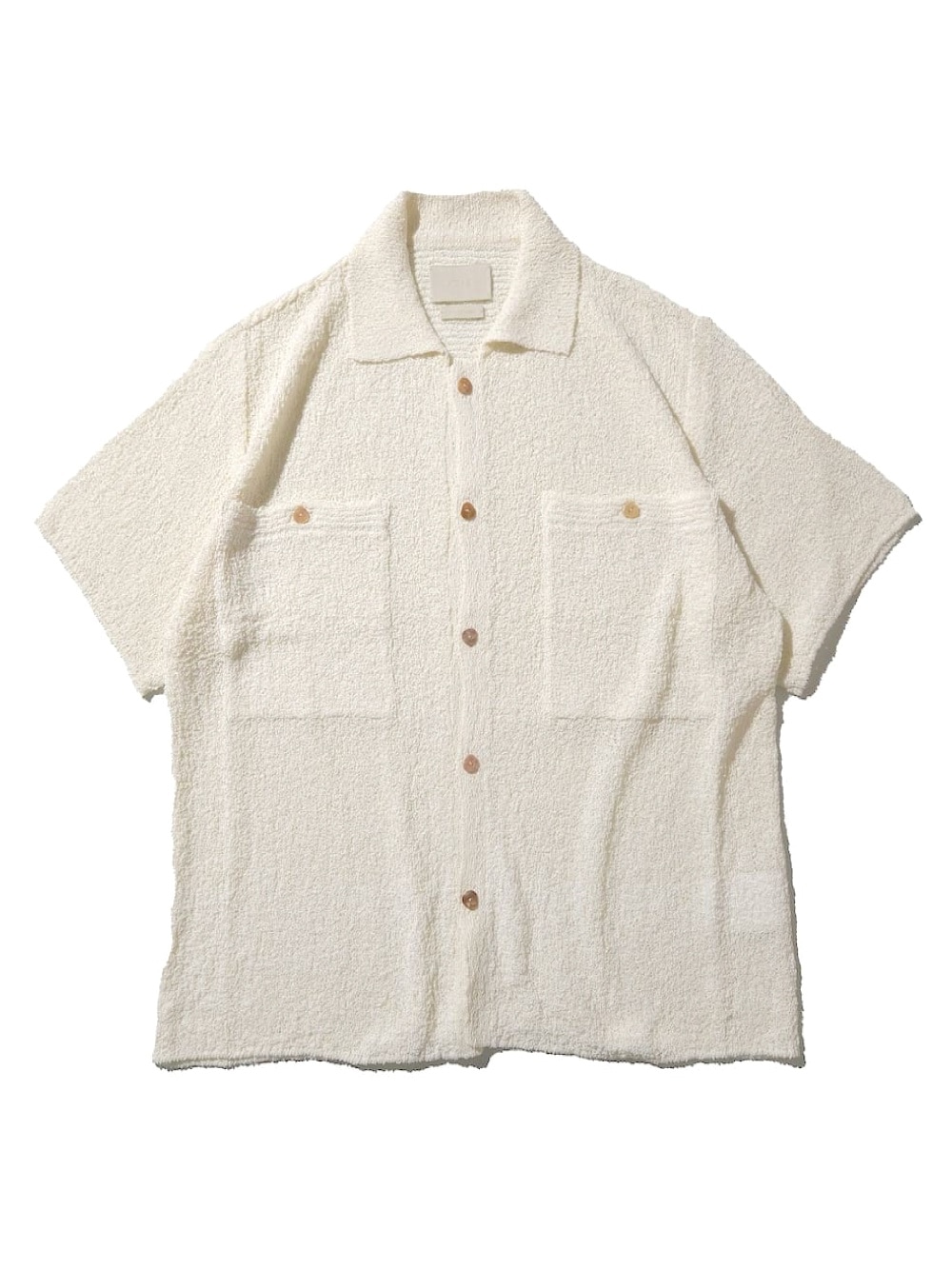 【中古】YOKE ヨーク 25SS コットン シアー ニット オープンカラーシャツ 半袖 黒 ブラック YK25SS0964S 2 コットン YOKE(ヨーク) COTTON SHEER KNIT OPEN COLLAR SHIRT - COLDBECK ONLINE