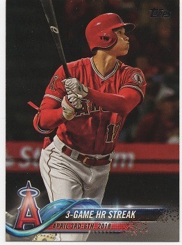 ��ë��ʿ �롼���������� 2018 Topps Update Series Shohei Ohtani Angels RC US189 3-GAME HR STREAK