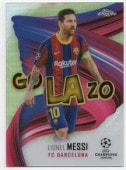 2020-21 Topps Chrome Soccer Lionel Messi FC Barcelona Insert Golazo UEFA Champions League