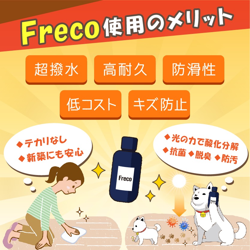 光触媒フローリング用コーティング剤 Freco（フレコ）＜明るい床用＞