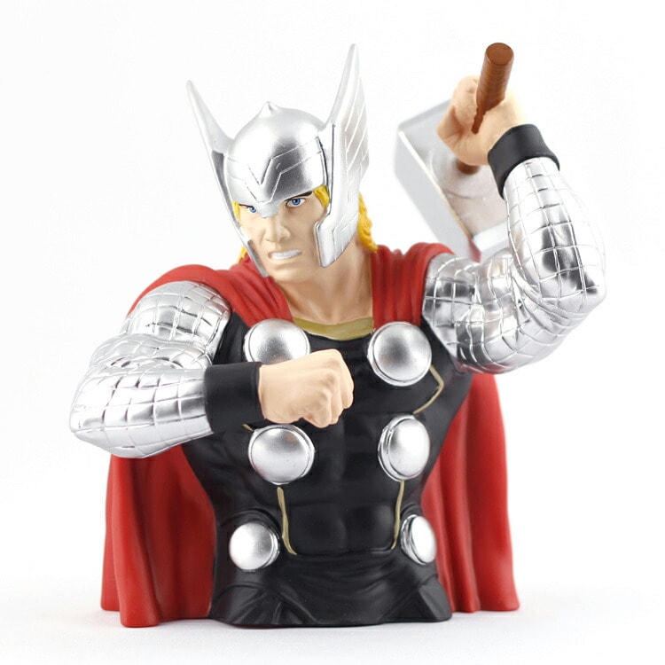 バストアップ ソフビバンク 貯金箱 Thor ソー アメキャラ アメリカ雑貨