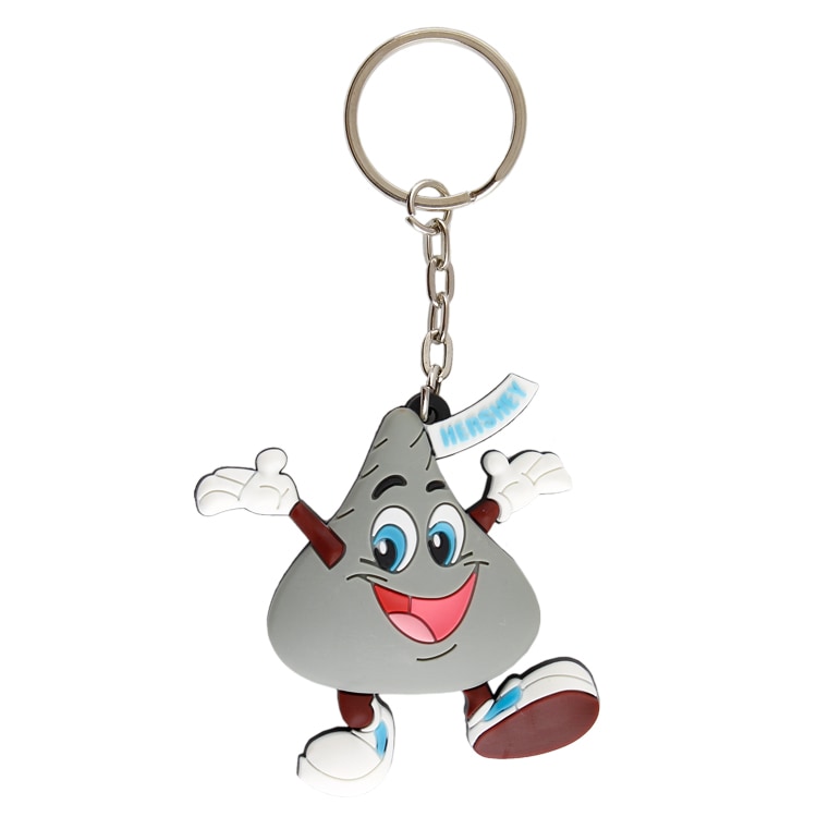 【メール便発送】キャラクターラバーチェーン HERSHEY KISS CHOCOLATE / ハーシーズキスチョコ キャラクターサイズ：高さ5.2×幅5.1cm ラバー製