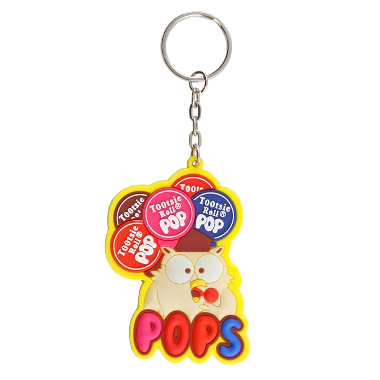 【メール便発送】キャラクターラバーチェーン Tootsie Roll POP / トゥッティーロールポップ キャラクターサイズ：高さ7×幅5.5cm ラバー製