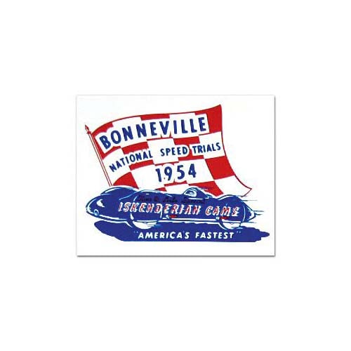 【メール便発送】ノスタルジックステッカー　レーシングデカール 1954 BONNEVILL NATIONAL SPEED TRAIALS DZ040 10.5cm×9cm 車 アメリカン雑貨　