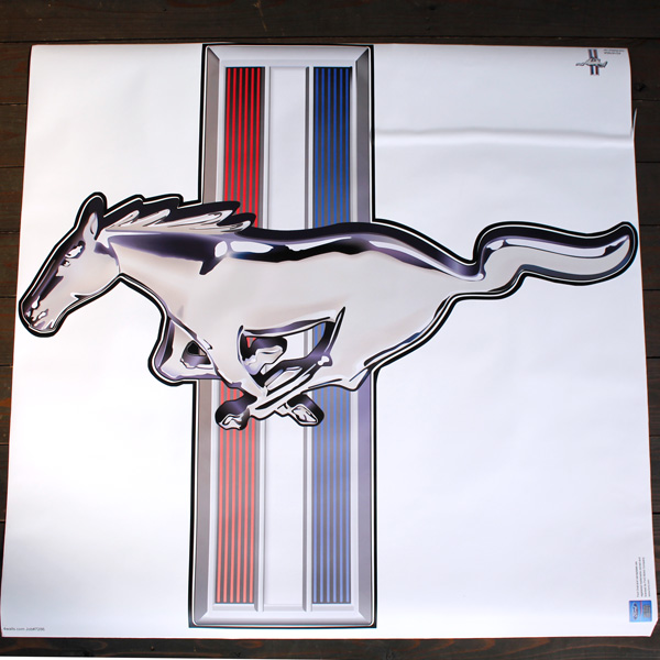 フォードオフィシャル ウォールステッカー 「MUSTANG LOGO マスタングロゴ」 幅104×高さ98cm 壁画 壁面ステッカー  アメリカ雑貨 アメリカン雑貨
