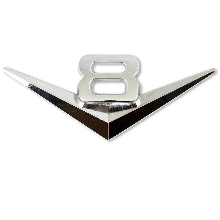 【メール便発送】ステッカー 車 シール 3Dエンブレムステッカー V8 Type-2 立体ステッカー カーアクセサリー アメリカン雑貨