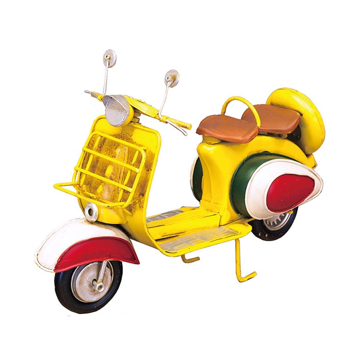 ブリキオブジェ ヴィンテージバイク 「スクーター イタリー」 高さ17.5
