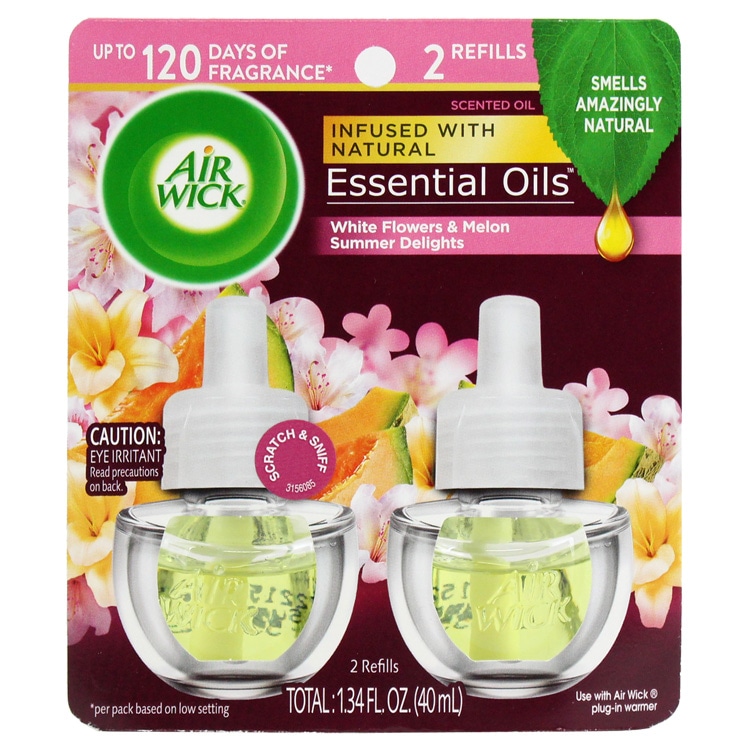芳香剤 コンセント式 AIR WICK エアウィック オイル芳香剤 サマーデライト 20ml×2Pパック（詰替えボトル） 日用品 アメリカ雑貨