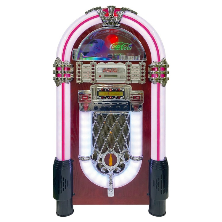COCA-COLA コカ・コーラ ジュークボックス PJC-JK7（Bluetooth搭載 CD FMラジオ SDカード USB スマートフォン接続 ）アメリカ雑貨 アメリカン雑貨アメリカンレトロな雰囲気で人気のコーラジュークボックス！