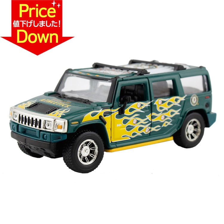 【SALE！】ミニカー FLEER LIMITED EDITION コレクティブル H2 HUMMER ダイキャスト 1/43 Oakland Athletics オークランドアウレチックス 高さ4.2×幅11cm ハマー MLB 2005