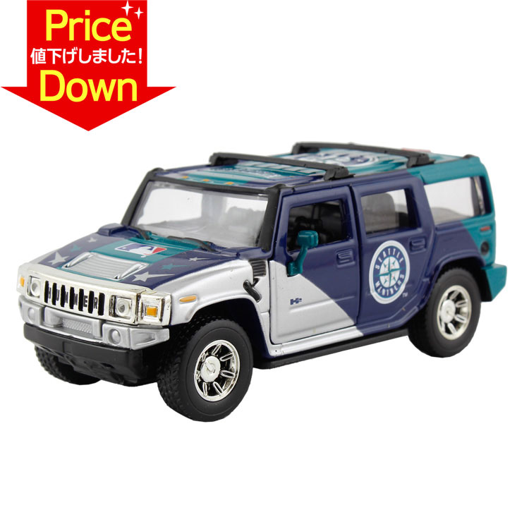 【SALE！】ミニカー FLEER LIMITED EDITION コレクティブル H2 HUMMER ダイキャストカー 1/43  SEATTLE MARINERS シアトル マリナーズ 高さ4.2×幅11cm ハマー MLB 2004