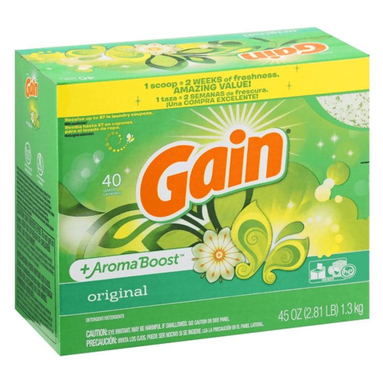 洗濯洗剤 正規輸入品 ゲイン 粉末 オリジナル 1.3kg 45oz 40回分 GAIN アメリカ雑貨 P&G 洗濯用洗剤 輸入洗剤 日用品 アメリカ製 アメリカ雑貨香り爽やかゲインの定番洗濯洗剤！