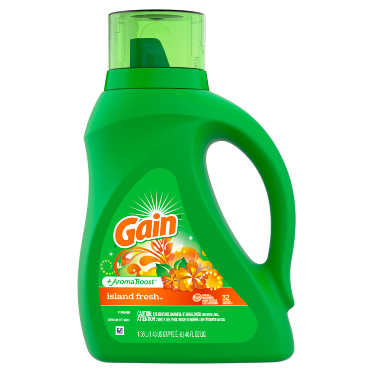 洗濯洗剤 正規輸入品 ゲイン アイランドフレッシュ 32回分 1.36L 46oz 液体  P&G Gain 洗濯用洗剤 輸入洗剤 アメリカ製 アメリカ雑貨爽やかなトロピカルの人気の香り♪