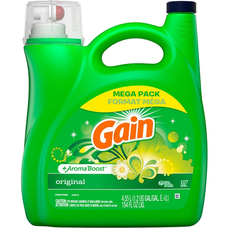 洗濯洗剤 大容量 正規輸入品 ゲイン オリジナル 4.55L 154oz 液体 P&G Gain 洗濯用洗剤 輸入洗剤 アメリカ製 アメリカ雑貨